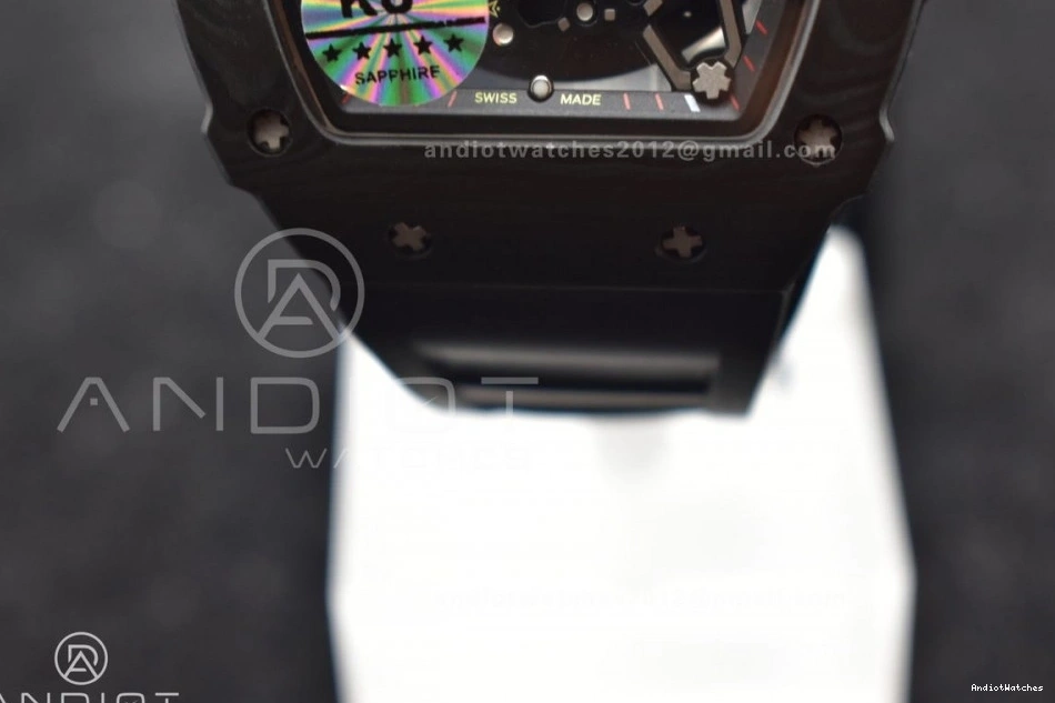 Black MIYOTA Best KUF Dial Strap Rubber Edition Red 1026 RM035-02 Skeleton Supportive on 0514